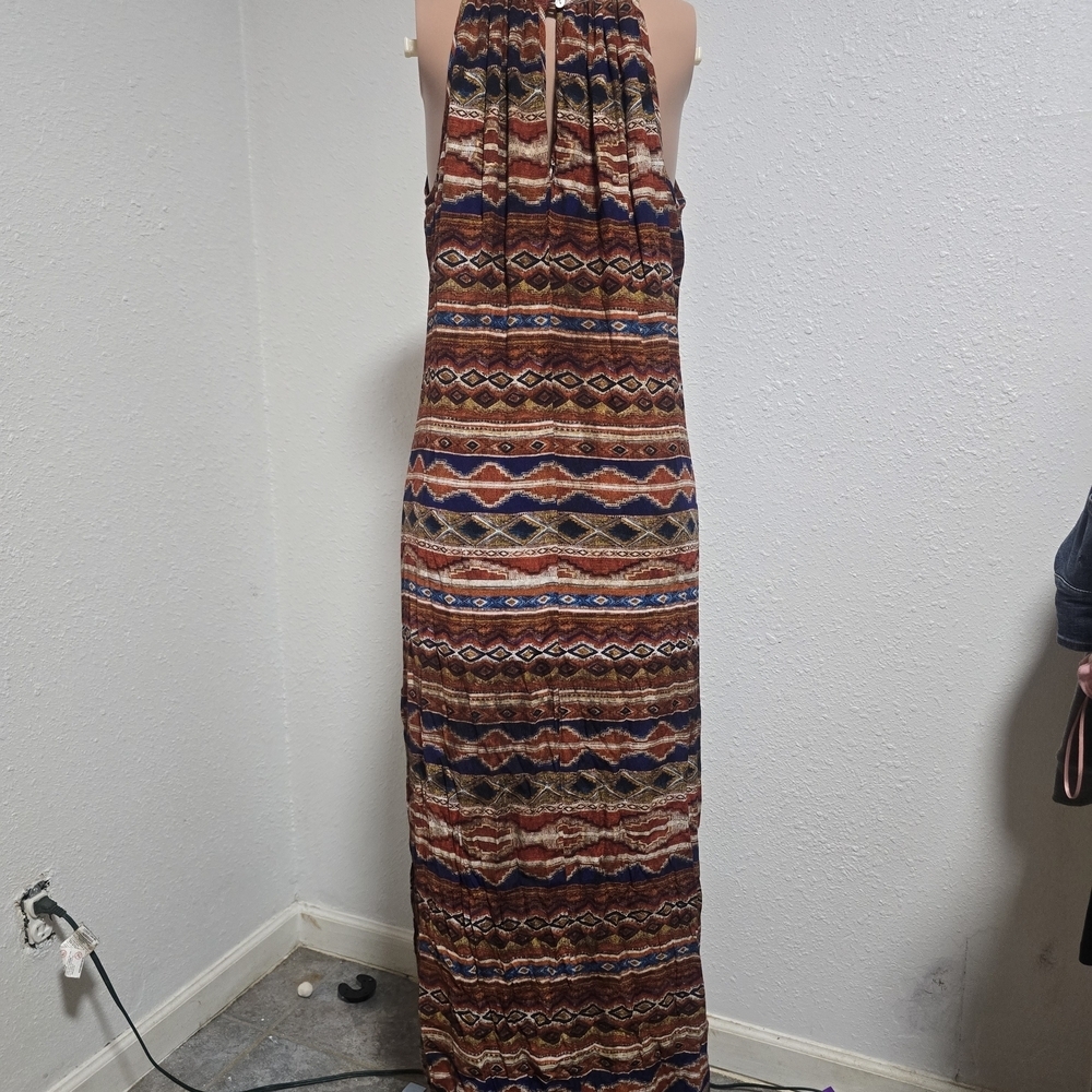 Karen Kane Multicolor Halter Maxi Dress - Picture 3 of 8
